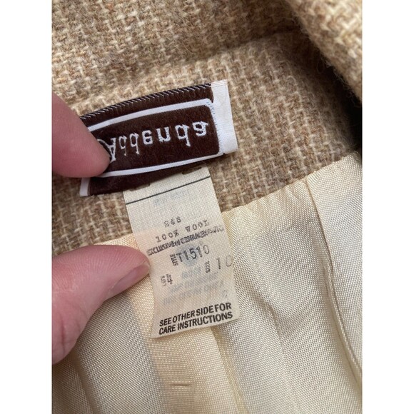 Vintage 70s Wool Blazer 1970s Tweed English Hunting Preppy Addenda Size Medium - Picture 4 of 5